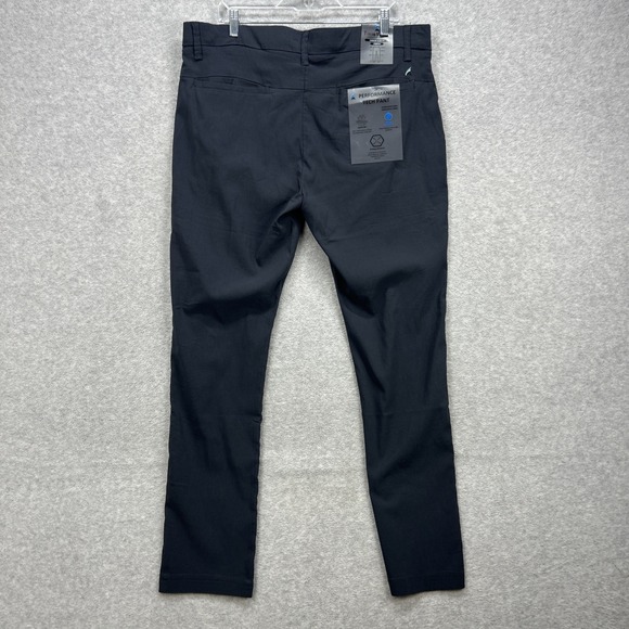 Tailor Vintage Pants Mens 38x32 Coal Black Performance Tech Canaan Slim Fit NEW - Picture 2 of 14